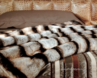 Меховое покрывало из шиншиллы-рекс  (Италия)